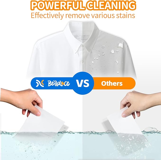 BellaLuce Laundry Detergent Sheets - 4 Scented 960 Loads Travel Laundry Sheets for Dorm,College,Home,Hotel,Apartment,Camping,Road Trip,Beach Vacation,Small Space,Family School Travel Essentials