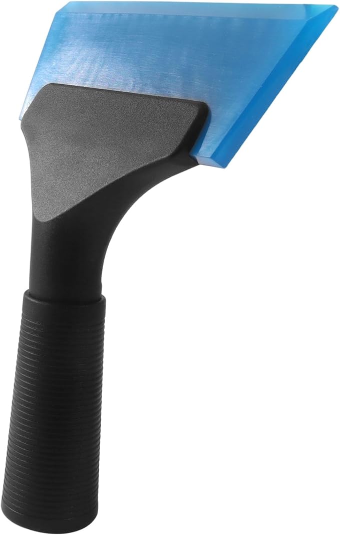 Small Squeegee 5 inch Rubber Window Tint Windshield Scraper, Non-Slip Handle Glass Cleaner for Car Glass Mirror Shower Door/Bathroom Cleaning(Blue, 1 Pack)