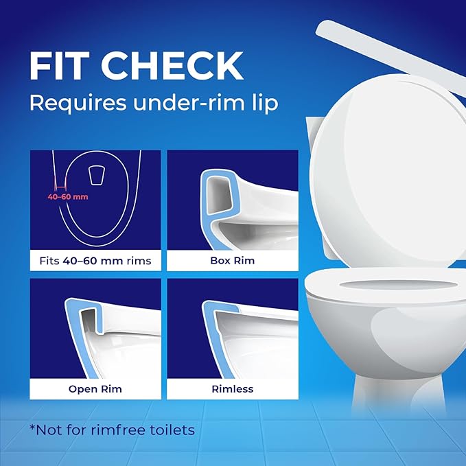 Toilet Bowl Cleaner Rim Hanger, 6 Count Automatic Bowl Toilet Cleaner, Cleans and Freshens Toilet Bowl, Ocean Scent - 7 Month