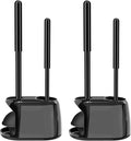 SetSail Toilet Brush and Plunger Set, 2 Packs Toilet Plungers for Bathroom Heavy Duty Toilet Bowl Brush and Holder Hidden Toilet Plunger and Brush Set for Deeply Cleaning 2 Packs - Black