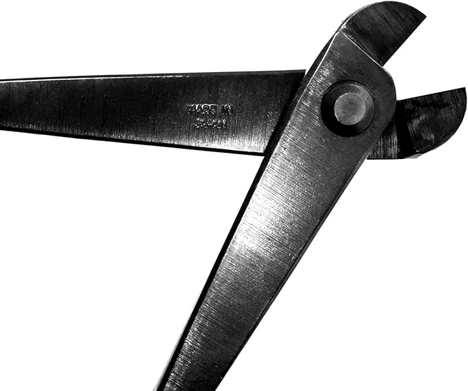 KAKURI Bonsai Wire Cutter 8" (205 mm) Heavy Duty Professional Bonsai Tool, Japanese Carbon Steel, Black, Made in JAPAN