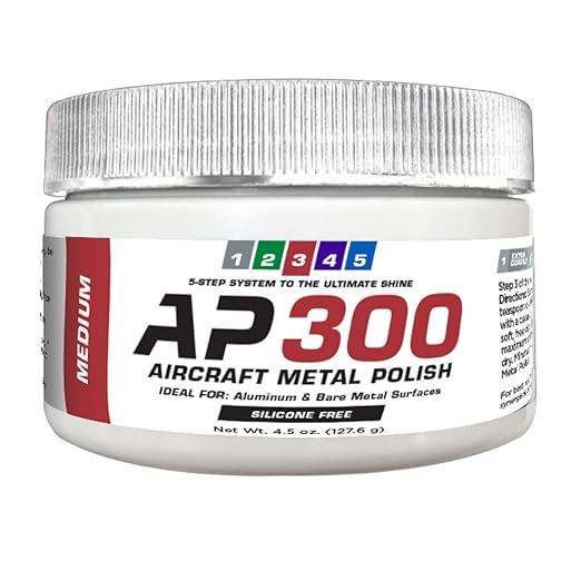 Rolite Aircraft Metal Polish 4.5 Oz Ap300 Medium for Airplane Aluminum Bare Metal Aviation Detailing Restoration