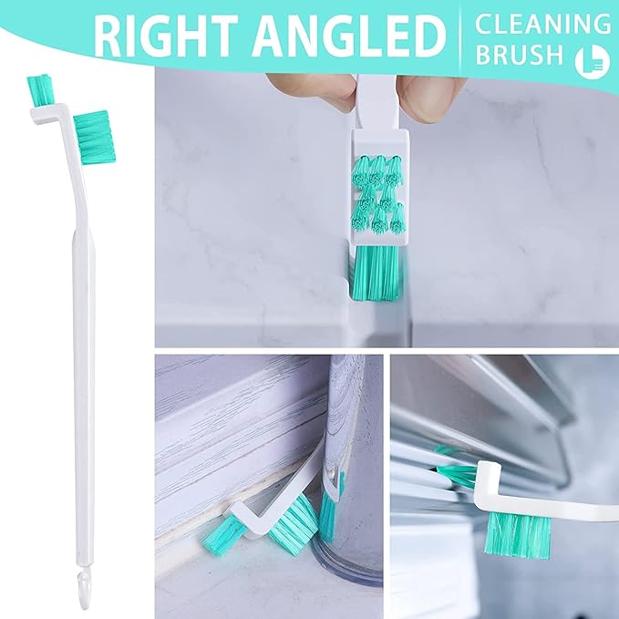 Small Cleaning Brushes for Small Spaces, Tiny Household Cleaning Supplies Tools, Mini Crevice Cleaning Brush Scrub Narrow Corner Nook Track Grooves Bathroom Kitchen Home Detailing, 16 Pcs