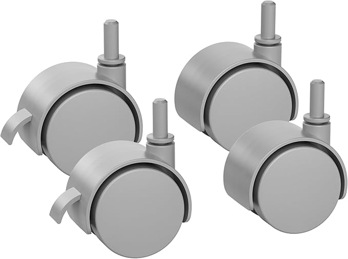 4-Pack 360° Swivel Replacement Wheels for RinseWise Mop Bucket, Universal Plastic Caster Set with 2 Locking Wheels, Easy-Roll Mop Bucket Accessories