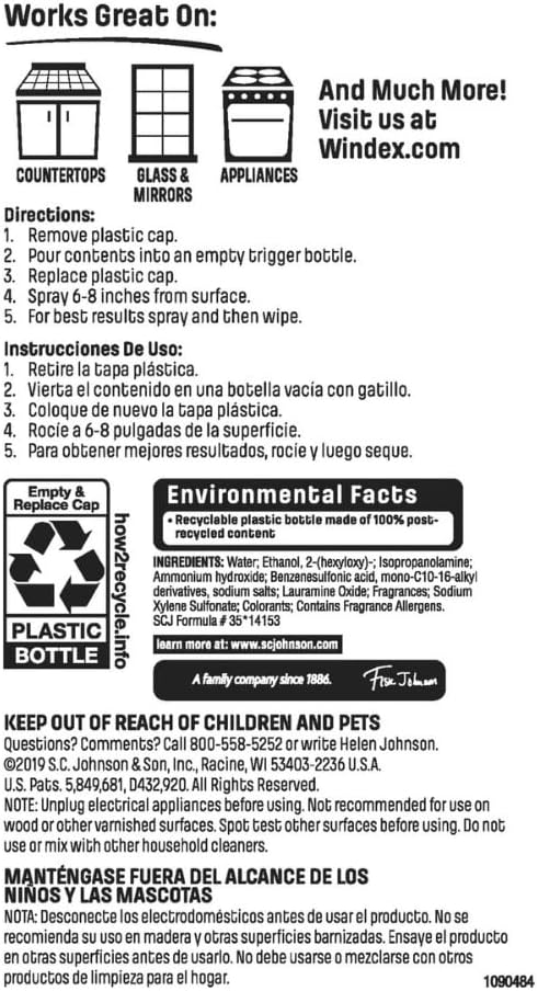 Windex Glass Cleaner Original 67.6 Fl Oz (Pack of 4)