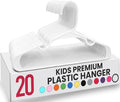Utopia Home 20 Pack Kids Hangers - 11.5 Inch Plastic Baby Hangers for Closet - Childrens Hanger for Clothes & Infant Hanger for Closet - for Everyday Standard Use (White)