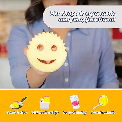 Scrub Daddy Scrub Mommy Dual-Sided Scrubber and Sponge, Variety Pack of 8