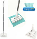 Clip on Mini Mop for Kitchen Counter & Floor – No Wash & Cloth Changing Lazy Mop | Automatic Gripping & Zero-Touch Snap-Grip System with 20 Cloths