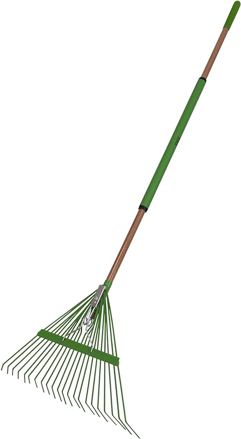 AMES 20201033 Steel Tine Leaf Rake with Hardwood/Steel Handle, 22 Tines