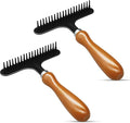 2 Pcs Hand Held Carpet Rake to Fluff Matted Carpets, Portable Rug Rake for Pet Hair Removal
