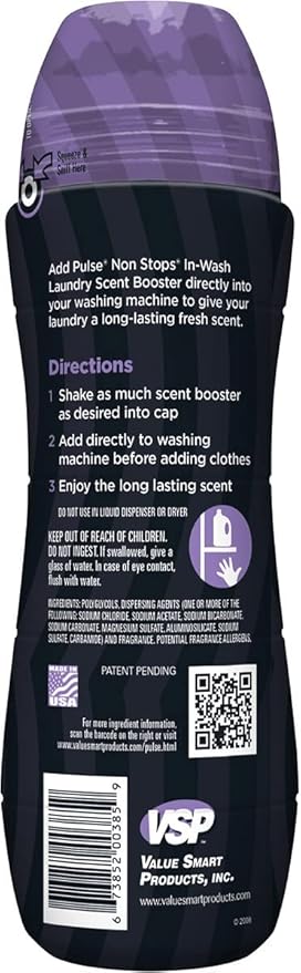 PULSE Non Stops Laundry Scent Boosters - Lavender Scent - Scent Boosting Beads - Long Lasting Fragrance (20.1 oz)