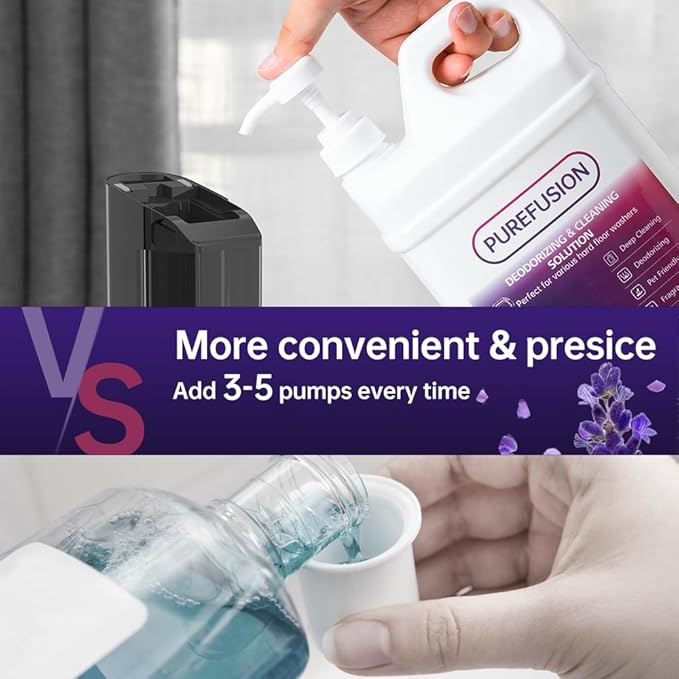 PUREFUSION Deodorizing Cleaning Solution 50.7 OZ/1.5L for Tineco iFLOOR FLOOR ONE S3 S5 S6 S7 Series Wet Dry Vacuum, Lavender Scent Cleaning Liquid Refill