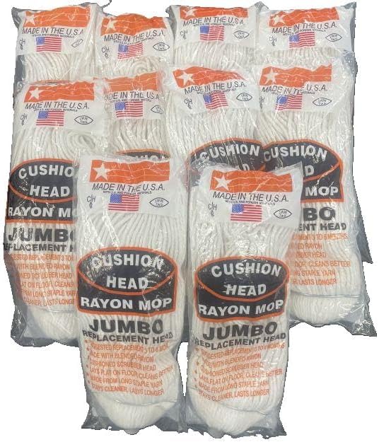 Jumbo Rayon Replacement Mop Head 10-Pack