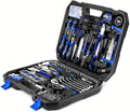 210pcs Household Tool Kit General Home Auto Repair Tool Set with Hammer Pliers Screwdriver Set Wrench Socket Kit and Toolbox Storage Case Perfect for Homeowner Diyer Handyman