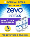 Zevo Indoor Fly Trap Replacement Cartridges – 3 Refills – Light-Based Attraction for Flies, Gnats & Fruit Flies