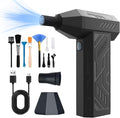 Compressed Air Duster-130,000 RPM Super Power Electric Air Duster 4-Gear Adjustable Cordless Air Blower Rechargeable for Computer, Keyboard, House, Outdoor