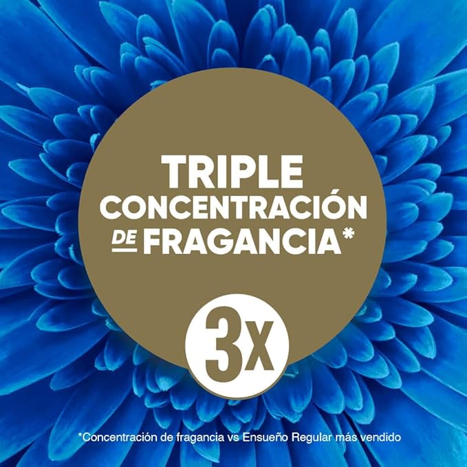 ENSUEÑO Ultra 7-in-1 Fabric Softener, Frescura Azul, Triple Fragrance Concentration, 740ml, 3 Pack