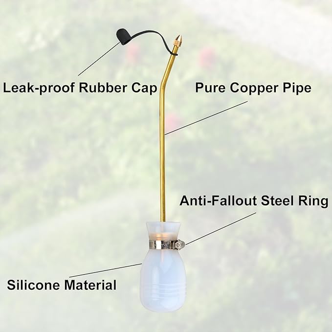 Powder Duster, Powder Nozzle Hand Duster, Powder Applicator with Long Copper Tubing, and Garden Applicator for Indoor and Outdoor Multipurpose