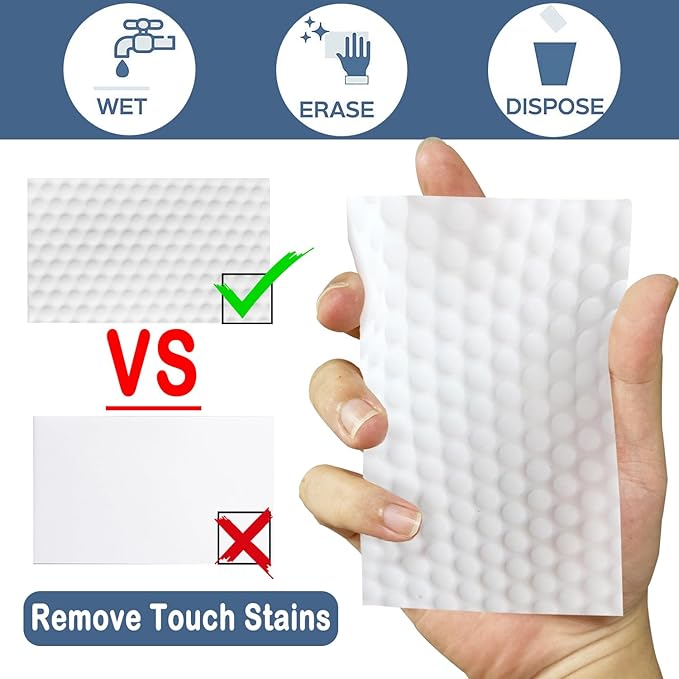 Melamine Foam Scrub Pads (30 Sheets) - Upgraded Convex Design for Stove, Tile & Bathtub | Non-Scratch & Chemical-Free Cleaning Sponge