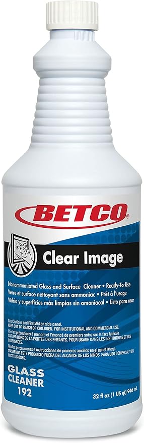Betco 1921200 Clear Image Glass and Surface Cleaner Refill Bottle, 32 Oz.