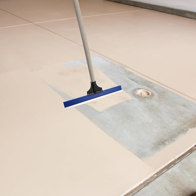 Epoxy Floor Squeegee, 16 Inch Epoxy Squeegee with 0.16 Inch Teeth Notched for Self Leveling Cement Urethane Trowel Spreader Floor Tools for Professionals Beginners
