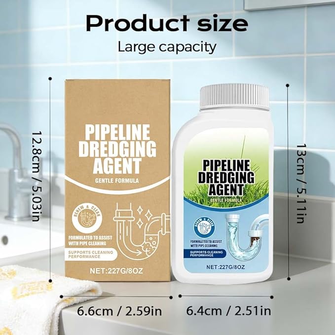 2 Pcs Pipe Dredging Agent, 2026 Upgrade Powerful Drain Cleaner, Sink Drain Cleaner, Pipeline Dredging Agent for Kitchen, Toilet, Sink (2)