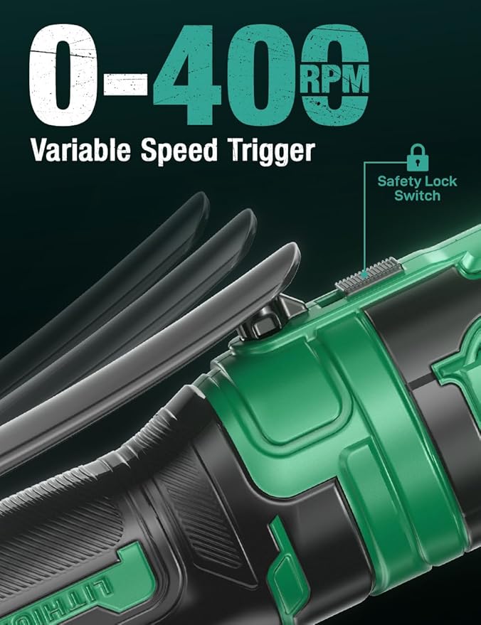KIMO 20V Cordless Ratchet Wrench 3/8, 89Ft-lbs 400RPM Electric Ratchet Wrench Set with Variable Speed, 2x2.0Ah Battery Ratchet, LED Light, 7Socket, 3/8" to 1/4" Adapter, 3" Extension Bar, Fast Charger