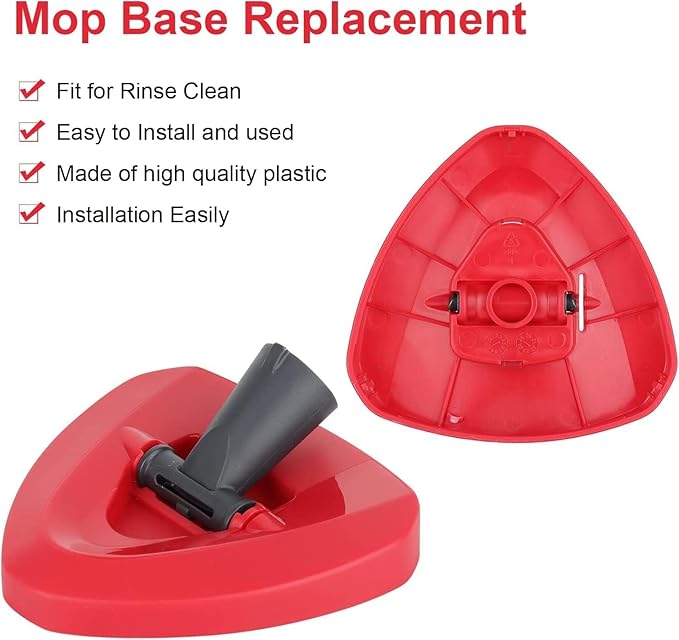 Spin Mop Head for Vileda/Cedar EasyWring Microfibre Spin Mop 2 Tank System - Rotating Triangle Mop Heads Refill Plastic Base Cover Replacement Accessories