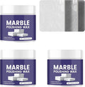 Marble Polishing Wax, Gentle Stone Polish Wax, Ceramic Tile Cleaner for Kitchen, Bathroom and Floors, Durable Shine, Smooth Finish, Marble Care and Protection, Easy to Apply (3Pcs)