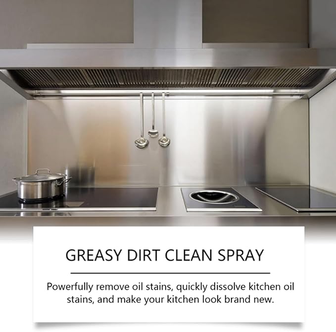 Heavy Oil Cleaner Stain, 500ml Clean Kitchens Up Kitchen Oil Stains, Degreaser Cleaner Heavy Duty, All Purpose Grease Cleaning For Household, Oven, Stove, Cookware, Range Hood, Cabinets (1pcs)