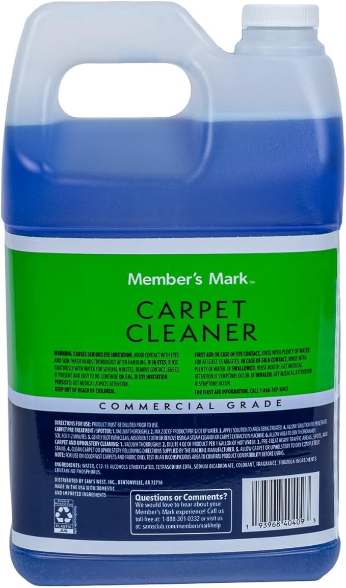 Member's Mark Commercial Carpet Cleaner Concentrate, 1 Gallon