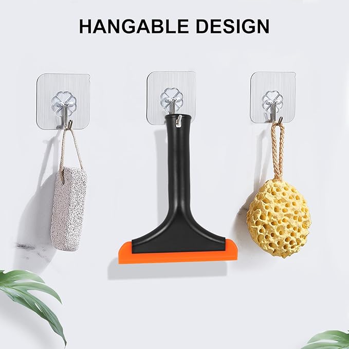 SetSail Shower Squeegee for Glass Doors, Small Squeegee for Shower Glass Door Mini Silicone Squeegee for Window, Door, Bathroom, Mirror, Car Window