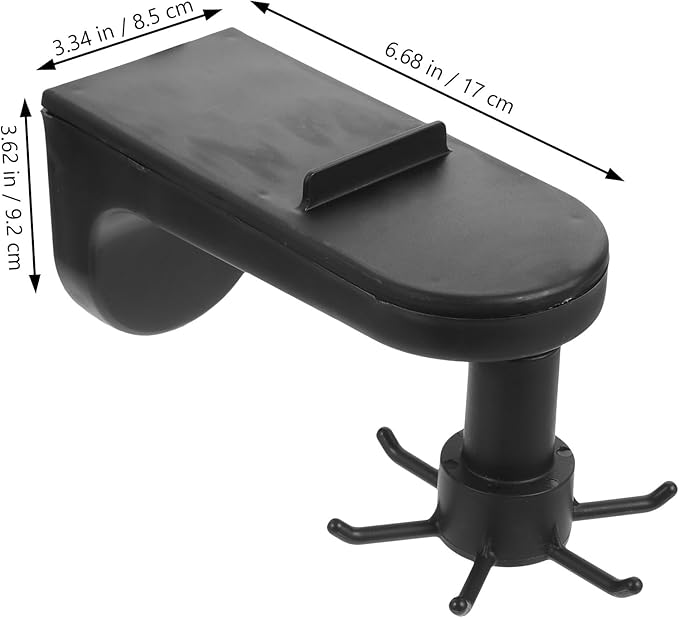 ARTIBETTER 2pcs Rotatable 6-Claw Adhesive Kitchen Utensil Hooks Wall-Mounted and Suction Cup Hangers Black Under Cabinet Hanging Storage