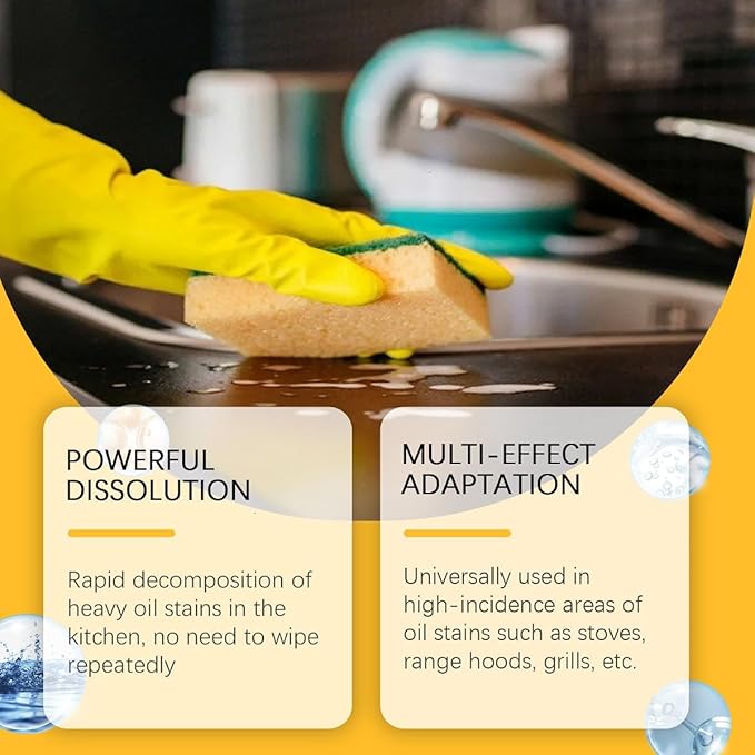 Clean Up Kitchen Oil Stains Spray,Kitchen Cleaner Spray,Heavy Oil Cleaner Stain,All-Purpose Cleaning Spray for Kitchens Oil Stain Remover (8.45oz)