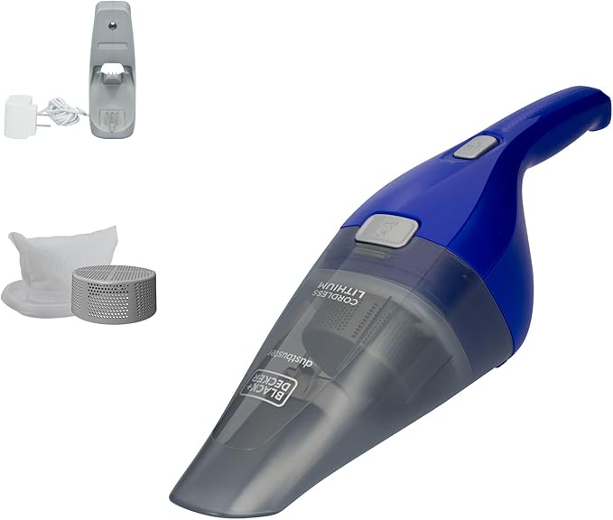 BLACK+DECKER DUSTBUSTER QuickClean Cordless Handheld Vacuum, Home and Car Vacuum with Charger (HNVC115J22)
