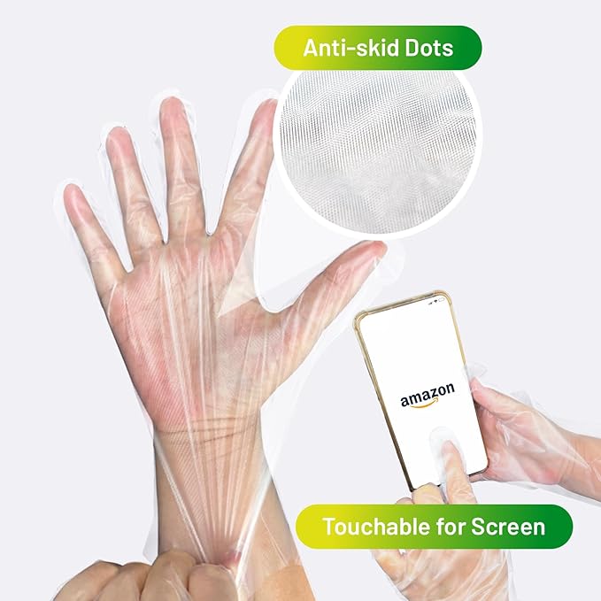 Disposable TPE Cooking Gloves, Ideal for Cleaning and Food Prep, Latex & Powder Free, Food safe
