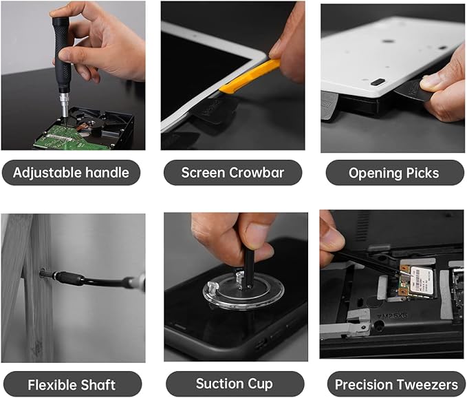 JAKEMY Professional Screwdriver Set for Electronics Repair, Computer Screwdriver Kit with 126 Magnetic Precision Bit Set and Opening Tool Kit for Laptop, MacBook, iPhone, Tablet, Watch, Modding, DIY