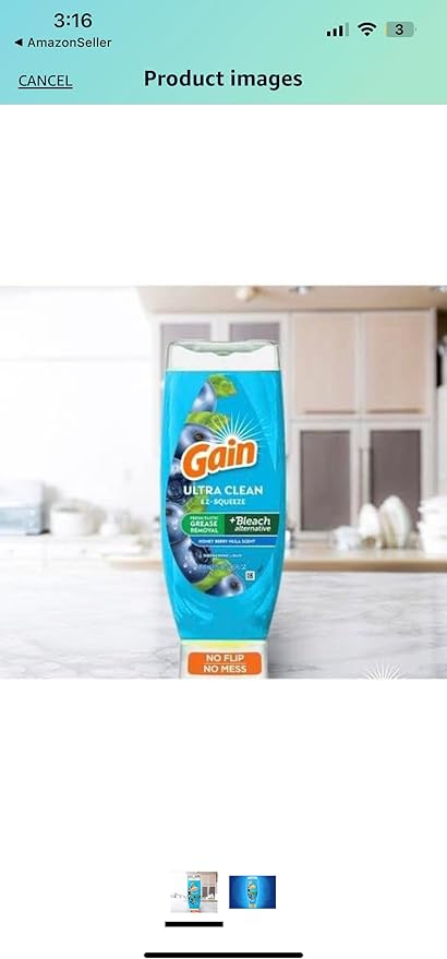 Gain Dishwashing Liquid Dish Soap Honey Berry Hula