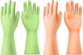 AUAUY Reusable Kitchen Dishwashing Gloves, Rubber Household Cleaning Gloves, Non-Slip Waterproof Dish Glove for Women Men