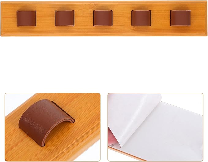 SOLUSTRE Wooden Eyewear Organizer Rack Wall Mounted Sunglasses Storage Display Holder Modern Eyeglass Storage Rack for Entryway Bedroom Home