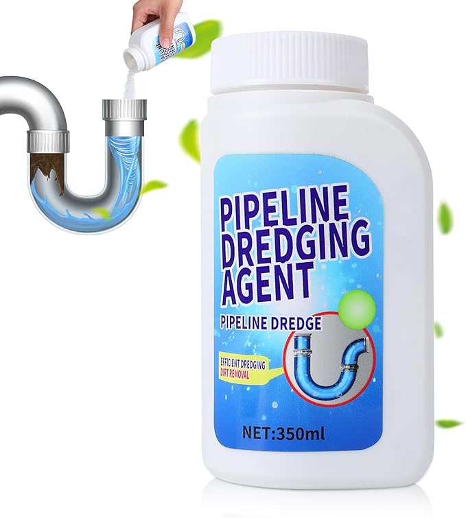 Pipeline Dredging Agent, 350ml Drain Clog Remover Agent,Kitchen Unblocker, Powerful Pipe Unclogger, Unclog Toilet Clog And Kitchen Sink Pipe Unblocker Powder