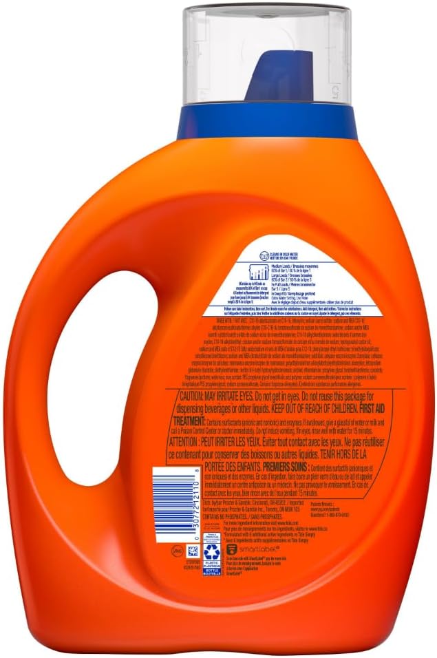 Tide Laundry Detergent Liquid, Original Scent, 64 Loads, 80 FL OZ, Works on 100% of Common Stains, Laundry Soap, Liquid Laundry Detergent