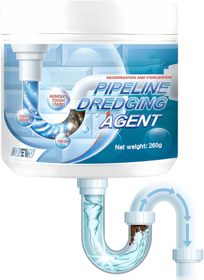 Upgrade Drain Clog Remover, Powerful Pipe Dredging Agent, Sink Drain Cleaner for Kitchen Bathroom, Unclogging Solution for Pipes, Toilets & Showers (1 PCS)