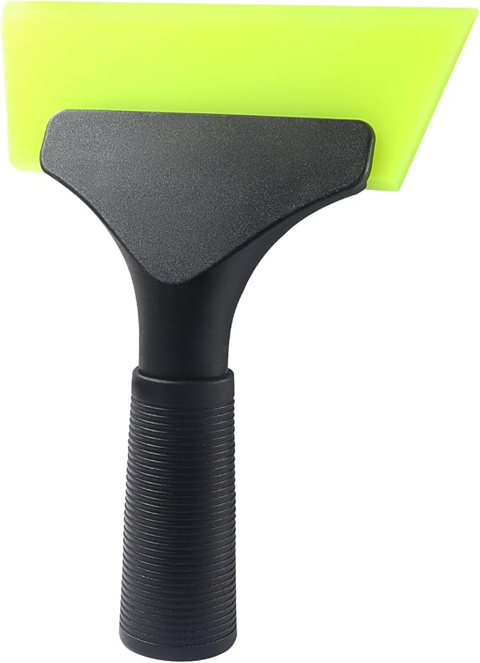 Small Squeegee 5 inch Rubber Window Tint Windshield Scraper, Non-Slip Handle Glass Cleaner for Car Glass Mirror Shower Door/Bathroom Cleaning(Green, 1 Pack)