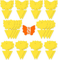 24PCS Fruit Fly Sticky Traps, Fungus Gnat Traps Insect Trap for Plants Kitchen Indoor and Outdoor（24 Light Yellow）