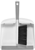 SetSail Mini Broom and Dustpan Set, Portable Cleaning Brush and Dustpan Combo Nesting Snap-On Handheld Dust Pan and Brush Set, Small Brush Dustpan for Kitchen, Desktop, Pet, Floor, Sofa, Grey White