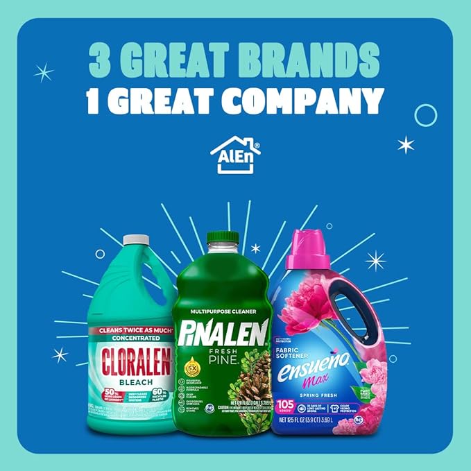 Cloralen Household Cleaning Liquid Bleach - 32.12 fl oz - 3-in-1 Multipurpose Cleaner for Laundry, Bathroom & Kitchen - Deodorizes, Whitens & Deep Cleans
