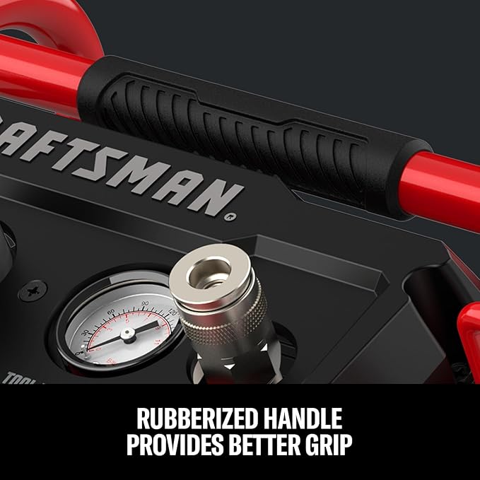 CRAFTSMAN Air Compressor, 2 Gallon Portable Air Compressor 1/3HP Max 125 PSI Oil-Free Light Weight with 10 PCS Accessory Kit