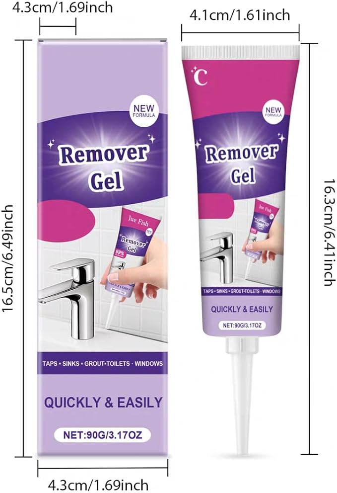 Household cleaning gel, removes dirt and odors, suitable for bathroom and kitchen tile grout, strong penetration, safe formula, won't damage surfaces (2-pack) (1)