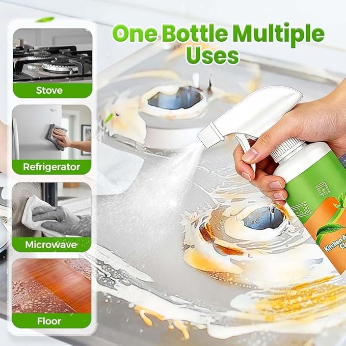 Electrolyzed Ion Kitchen Cleaner Spray,10.14oz Fly Cleanse Natural Formula to Household Appliances,Kitchen Appliance Cleaner,For Hold,Oven,Stove,Range Hood (3pcs)